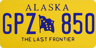 AK license plate GPZ850