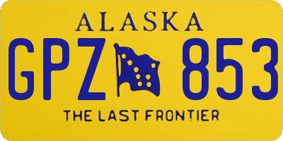AK license plate GPZ853