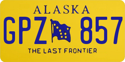AK license plate GPZ857