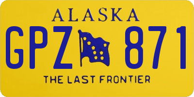 AK license plate GPZ871