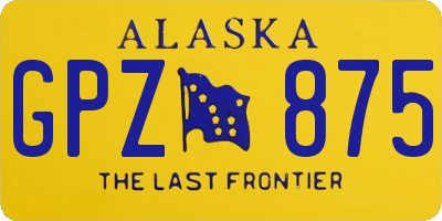 AK license plate GPZ875