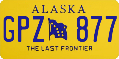 AK license plate GPZ877