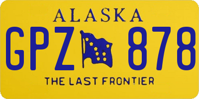 AK license plate GPZ878