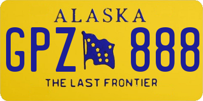 AK license plate GPZ888