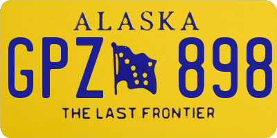 AK license plate GPZ898