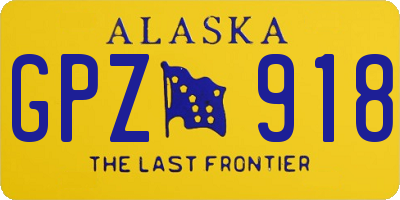 AK license plate GPZ918