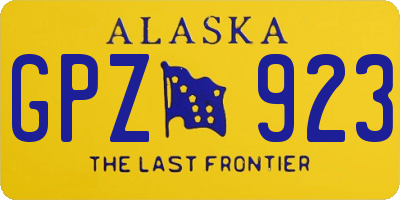 AK license plate GPZ923