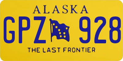 AK license plate GPZ928