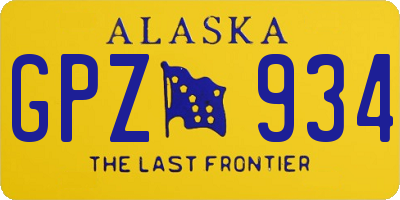 AK license plate GPZ934