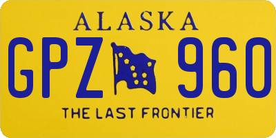 AK license plate GPZ960