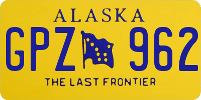 AK license plate GPZ962