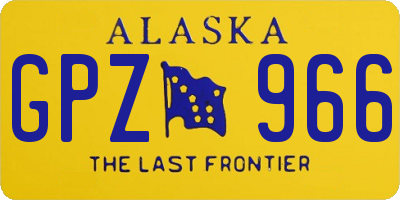 AK license plate GPZ966