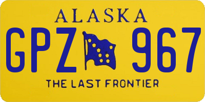 AK license plate GPZ967