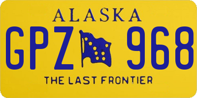 AK license plate GPZ968