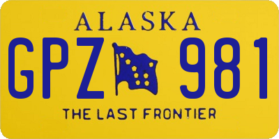 AK license plate GPZ981