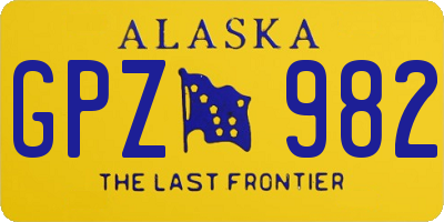 AK license plate GPZ982