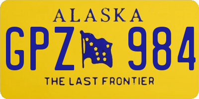AK license plate GPZ984