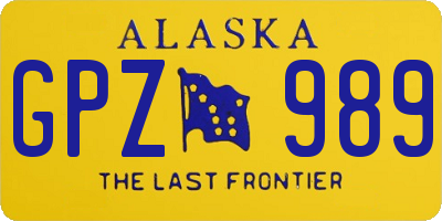 AK license plate GPZ989