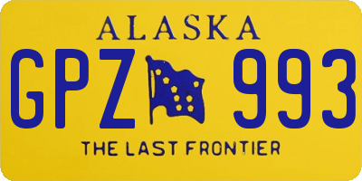 AK license plate GPZ993