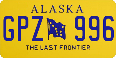 AK license plate GPZ996
