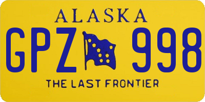 AK license plate GPZ998