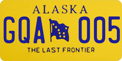 AK license plate GQA005
