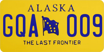 AK license plate GQA009
