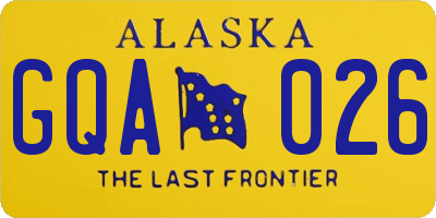 AK license plate GQA026