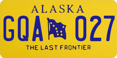 AK license plate GQA027