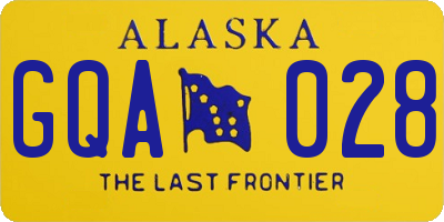 AK license plate GQA028