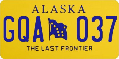AK license plate GQA037
