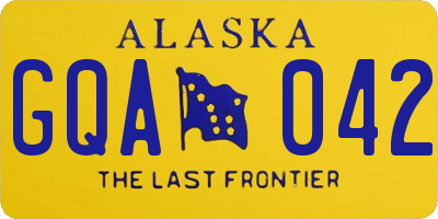 AK license plate GQA042