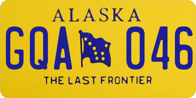 AK license plate GQA046