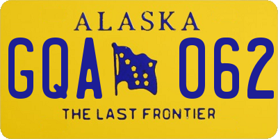 AK license plate GQA062