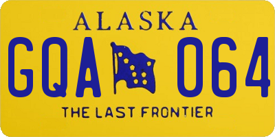 AK license plate GQA064