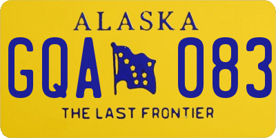 AK license plate GQA083