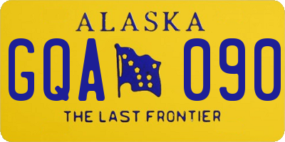 AK license plate GQA090