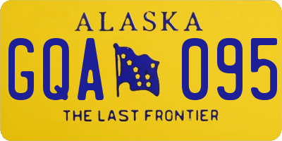AK license plate GQA095