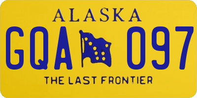AK license plate GQA097