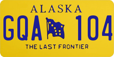 AK license plate GQA104