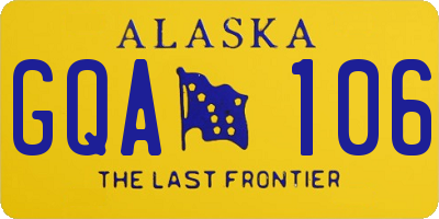 AK license plate GQA106
