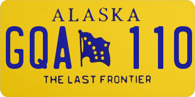 AK license plate GQA110