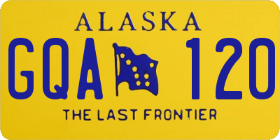AK license plate GQA120