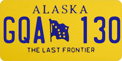AK license plate GQA130