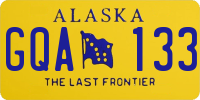 AK license plate GQA133