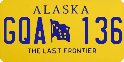 AK license plate GQA136