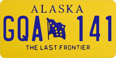 AK license plate GQA141