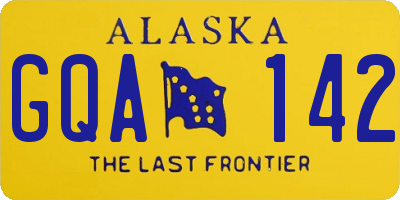 AK license plate GQA142
