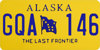 AK license plate GQA146