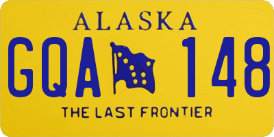 AK license plate GQA148